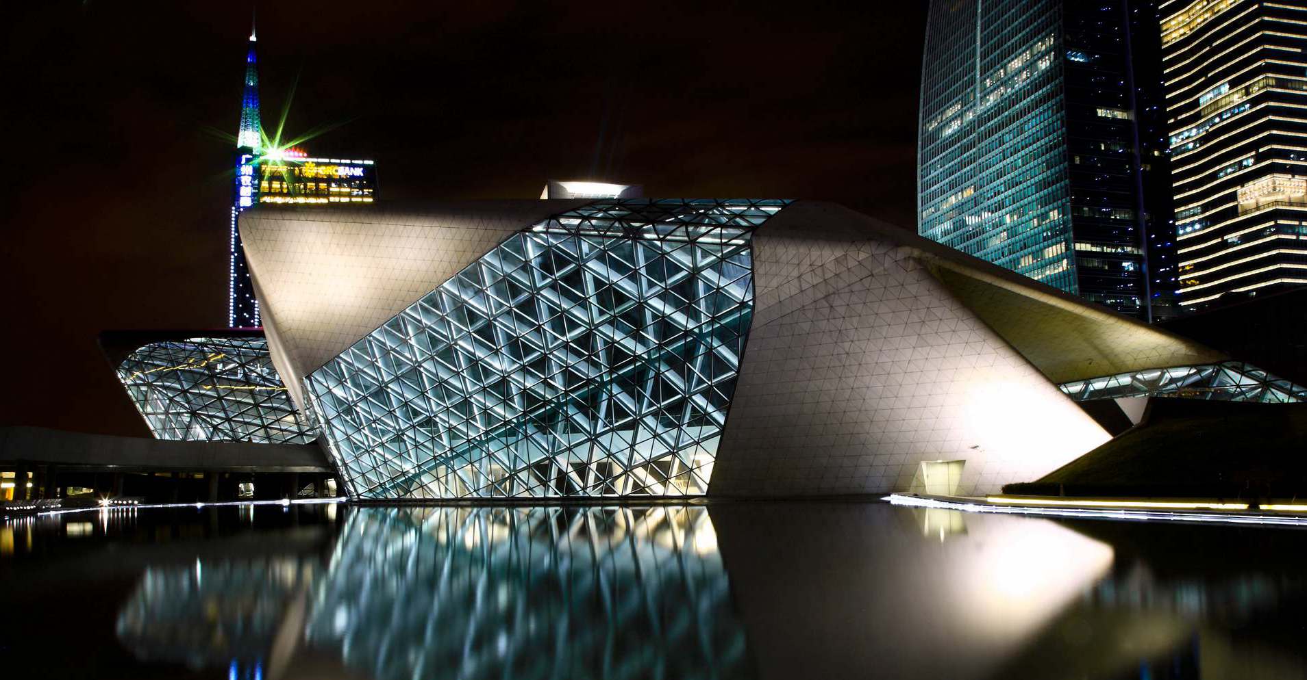 广州大剧院建筑手绘